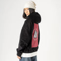 eattrash patch on female retro cord hoodie in onyx