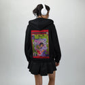 electricfeel patch on female essential zip hoodie in after hours