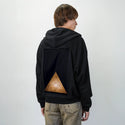 elevation patch on male essential zip hoodie in after hours