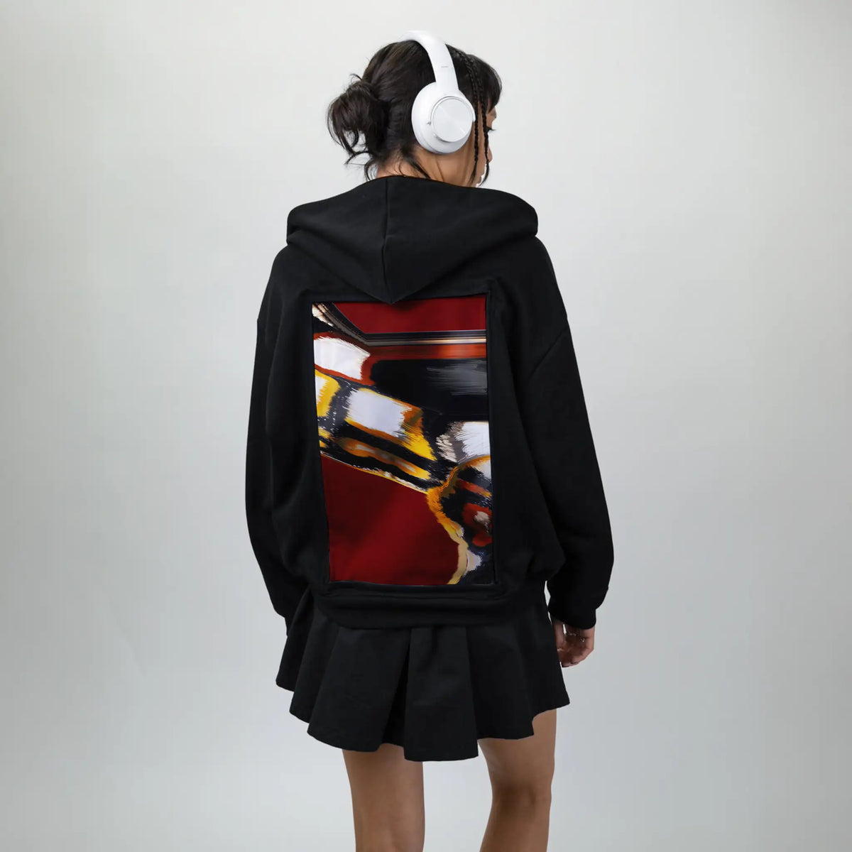 emberinmotion patch on female essential zip hoodie in after hours
