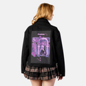 escapism patch on female atelier canvas jacket in nightfall