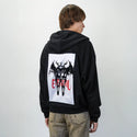 eternallove patch on male essential zip hoodie in after hours