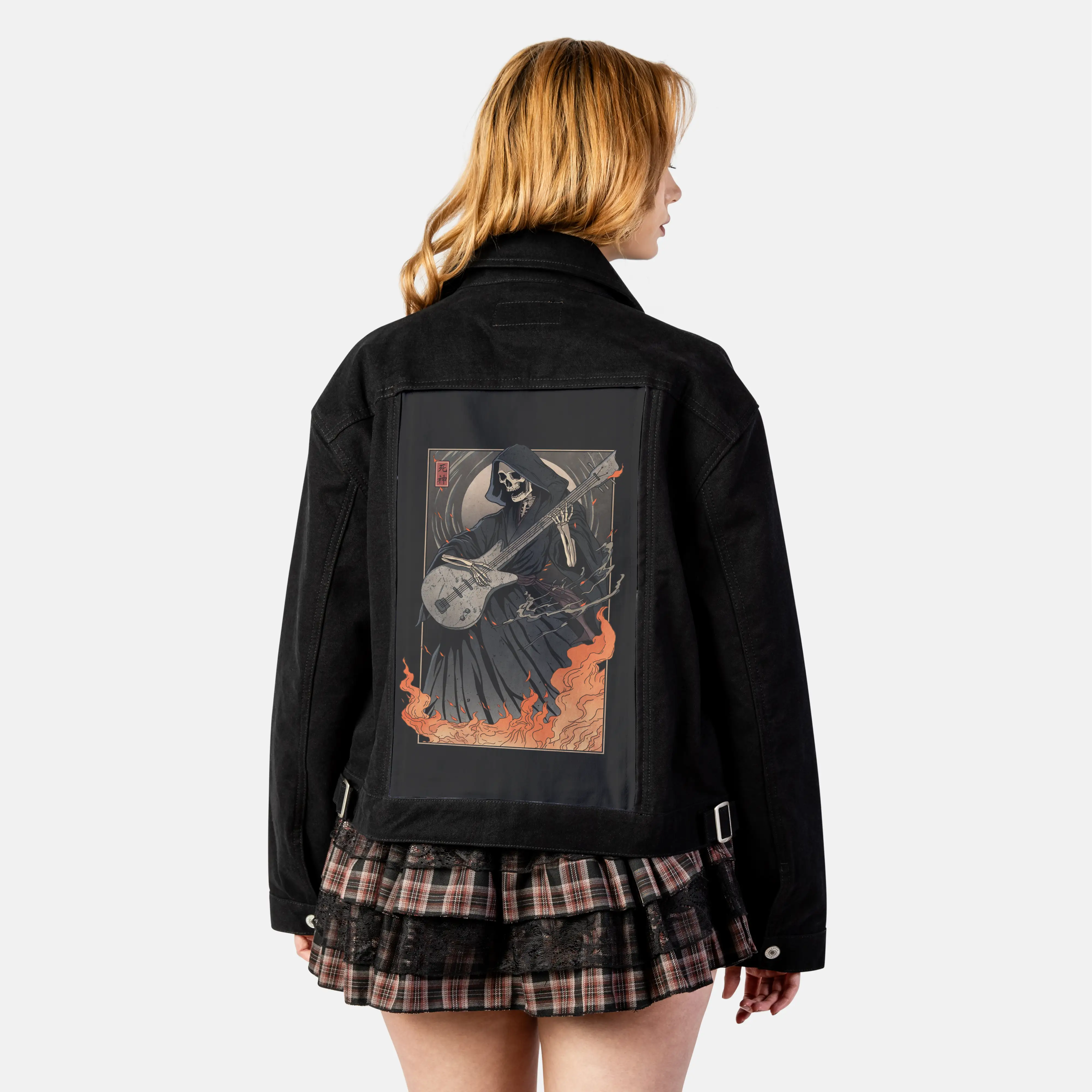 eternalriffs patch on female atelier canvas jacket in nightfall