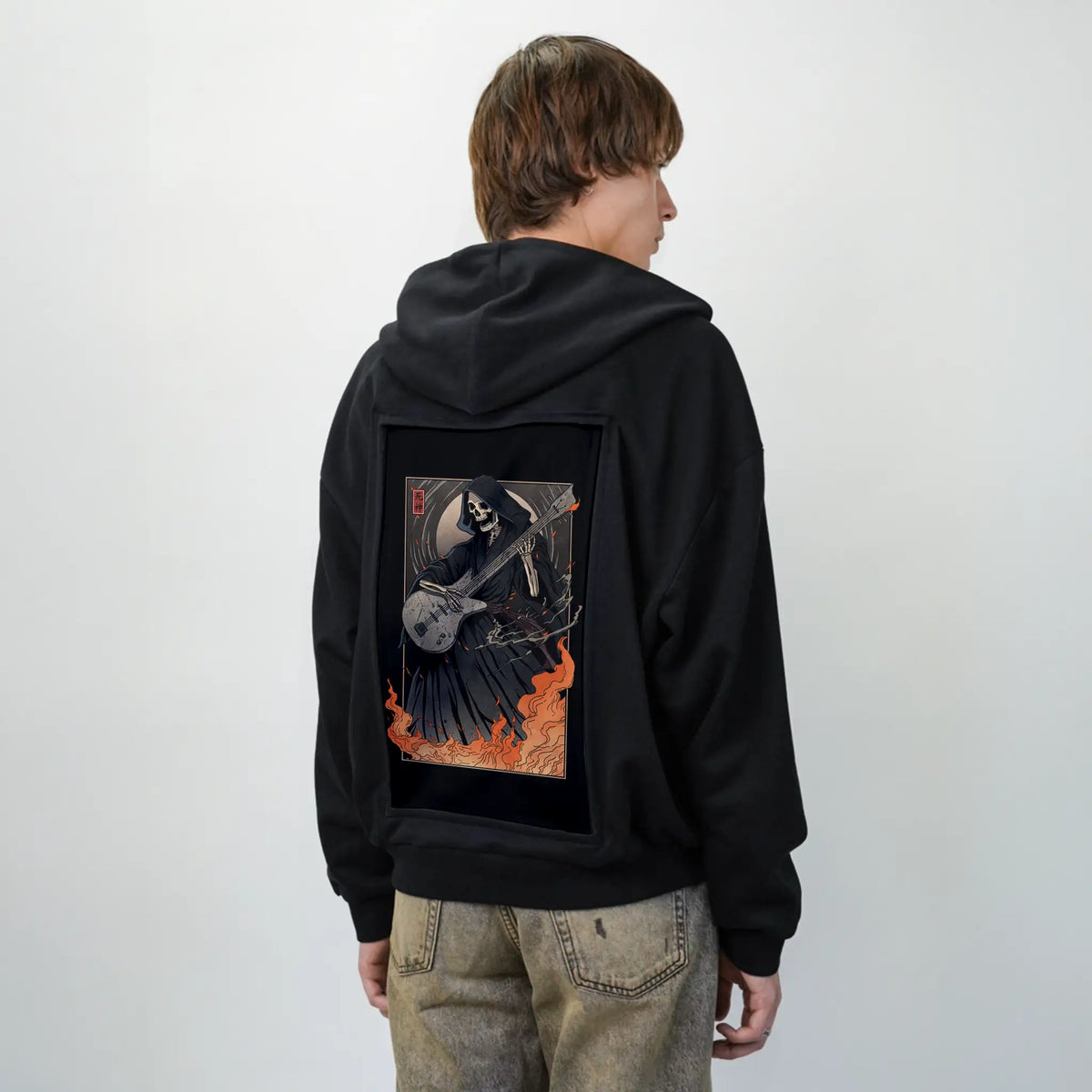 eternalriffs patch on male essential zip hoodie in after hours
