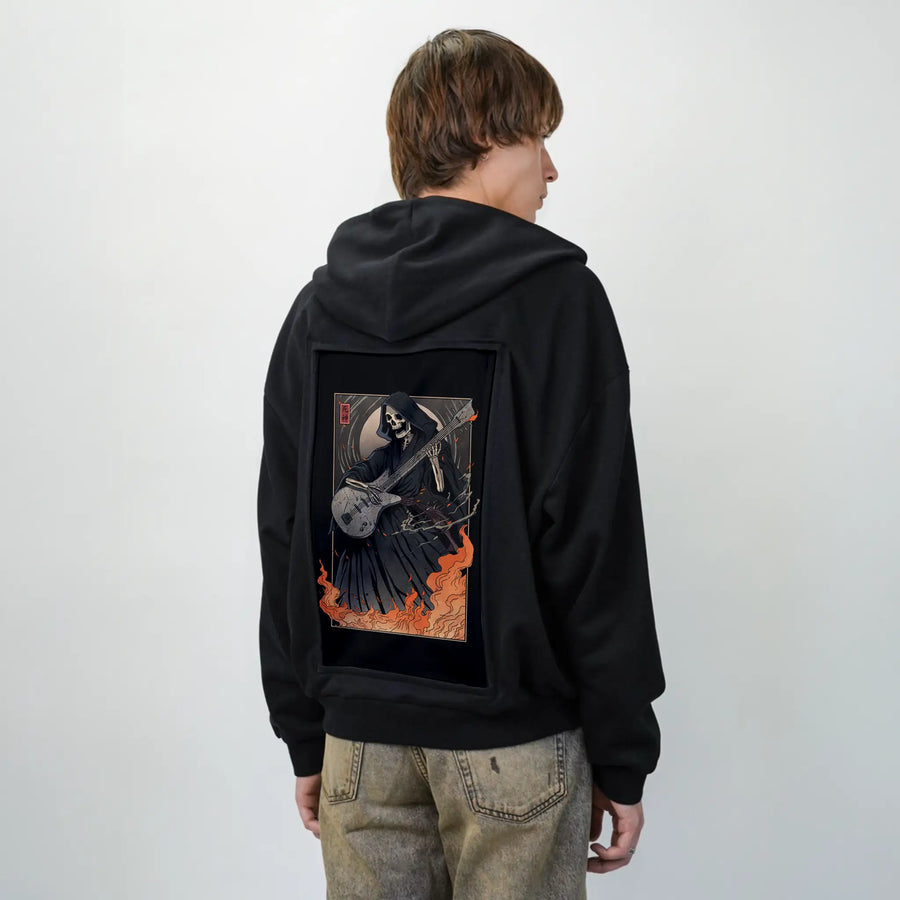 eternalriffs patch on male essential zip hoodie in after hours
