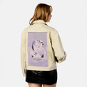 eternity patch on female atelier canvas jacket in tan