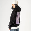 eternity patch on female retro cord hoodie in onyx