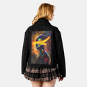 ethereal patch on female atelier canvas jacket in nightfall