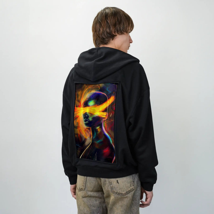 ethereal patch on male essential zip hoodie in after hours