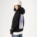 etherealhare patch on female retro cord hoodie in onyx