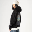 existentialdread patch on female retro cord hoodie in onyx
