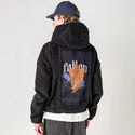 expelledfromheaven patch on male retro cord hoodie in onyx