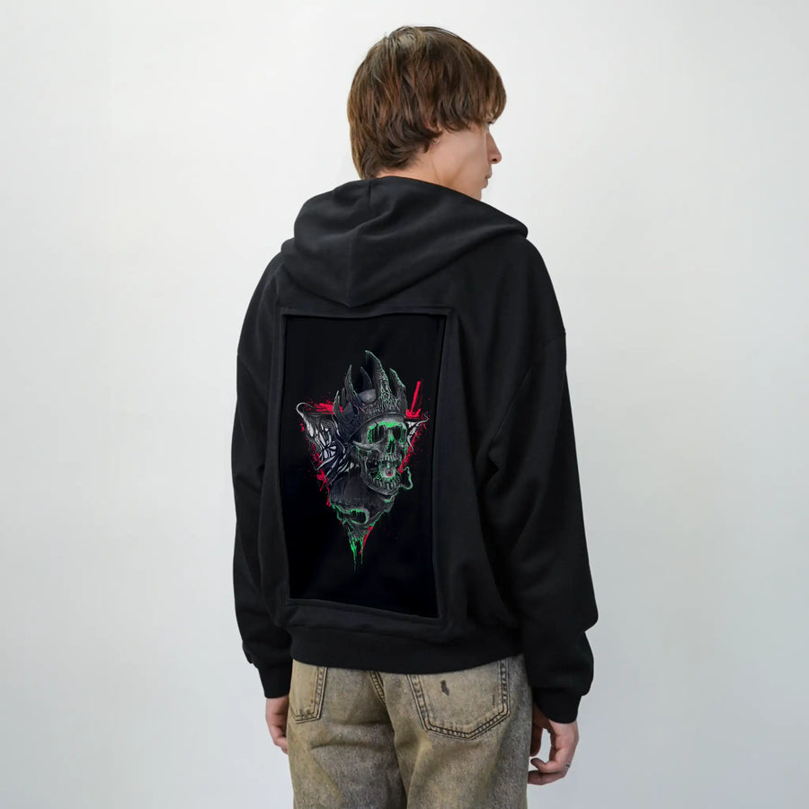eyeopen patch on male essential zip hoodie in after hours