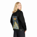 eyewanttobelieve patch on female og denim jacket in raven