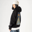 eyewanttobelieve patch on female retro cord hoodie in onyx