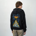 eyewanttobelieve patch on male essential zip hoodie in after hours
