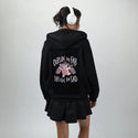 fabandsad patch on female essential zip hoodie in after hours