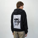 fallingapart patch on male essential zip hoodie in after hours