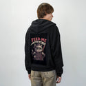 feedmeorelse patch on male essential zip hoodie in after hours