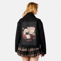 feelinginvisible patch on female atelier canvas jacket in nightfall
