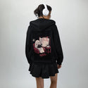 feelinginvisible patch on female essential zip hoodie in after hours