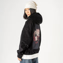 feelinginvisible patch on female retro cord hoodie in onyx