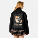 felinefine patch on female atelier canvas jacket in nightfall