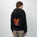 felinefungi patch on male essential zip hoodie in after hours