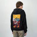 fierytiger patch on male essential zip hoodie in after hours