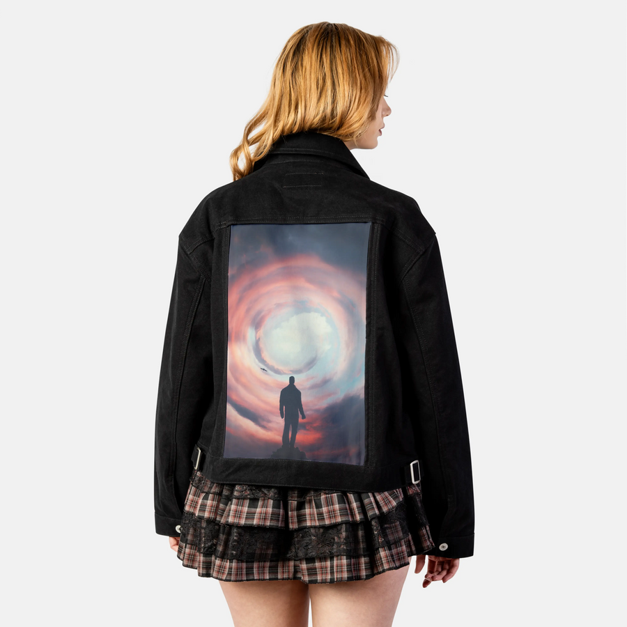finaldays patch on female atelier canvas jacket in nightfall