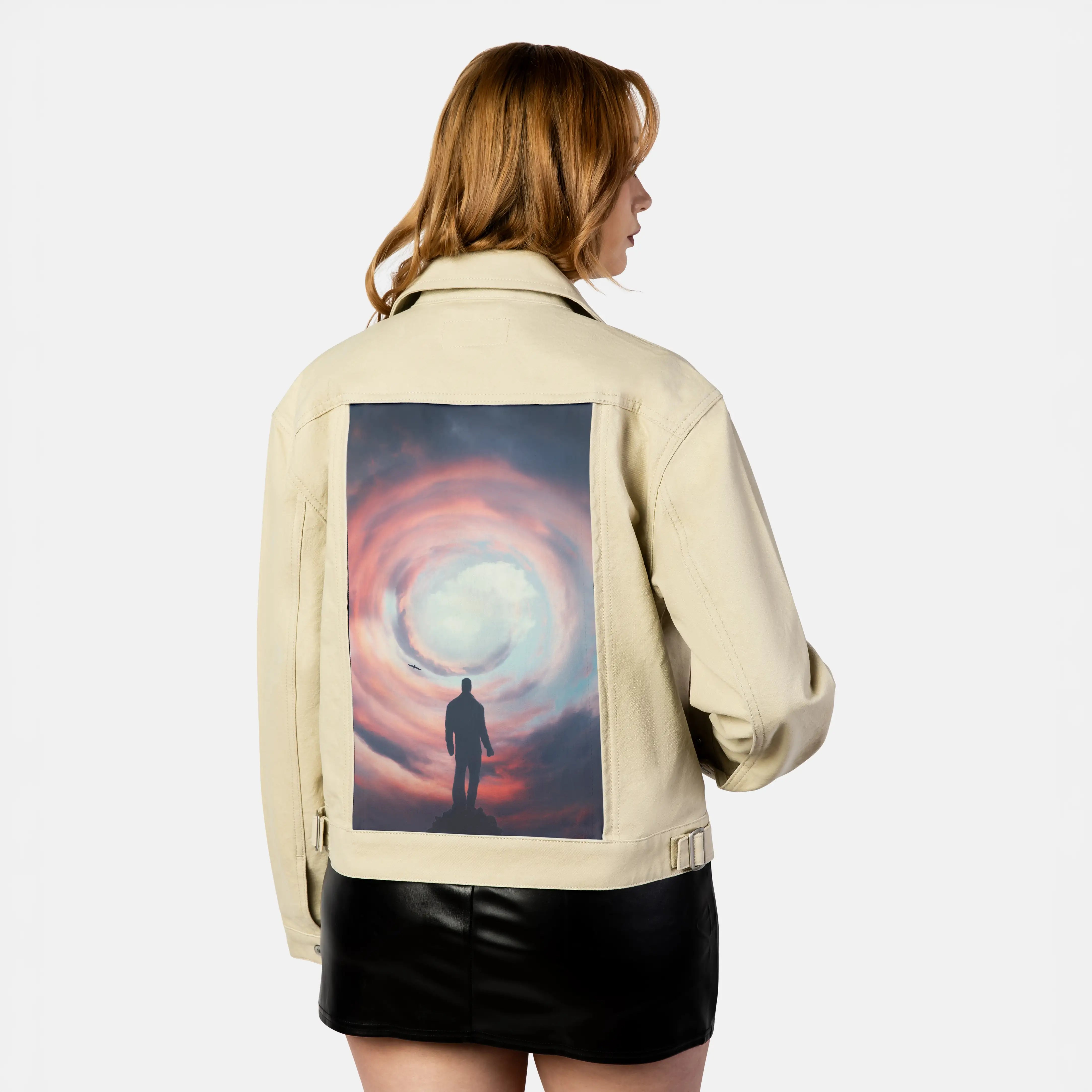 finaldays patch on female atelier canvas jacket in tan