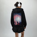 finaldays patch on female essential zip hoodie in after hours