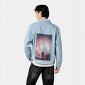 finaldays patch on male og denim jacket in oceanside