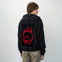 flamesofdeath patch on male essential zip hoodie in after hours