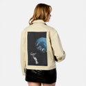 floatingastronaut patch on female atelier canvas jacket in tan