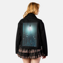 floatinglight patch on female atelier canvas jacket in nightfall
