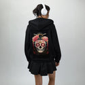 floralgeisha patch on female essential zip hoodie in after hours