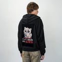 fluffaround patch on male essential zip hoodie in after hours