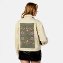 forceofnature patch on female atelier canvas jacket in tan