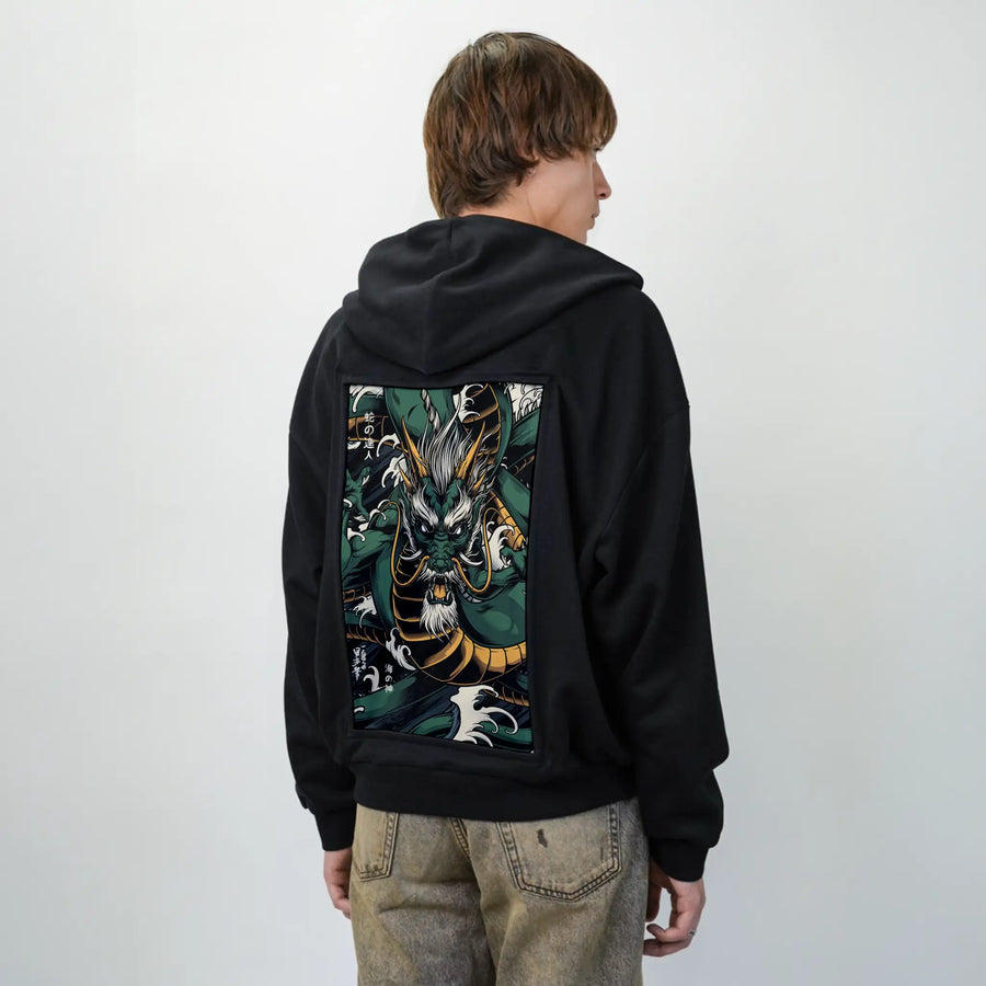 forestryujin patch on male essential zip hoodie in after hours