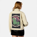 forevertogether patch on female atelier canvas jacket in tan