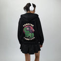 forevertogether patch on female essential zip hoodie in after hours