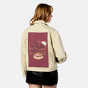 foxfantasy patch on female atelier canvas jacket in tan