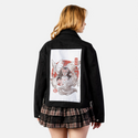 foxyokai patch on female atelier canvas jacket in nightfall