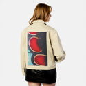 fragmentwing patch on female atelier canvas jacket in tan