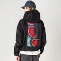 fragmentwing patch on male retro cord hoodie in onyx