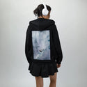 freefall patch on female essential zip hoodie in after hours