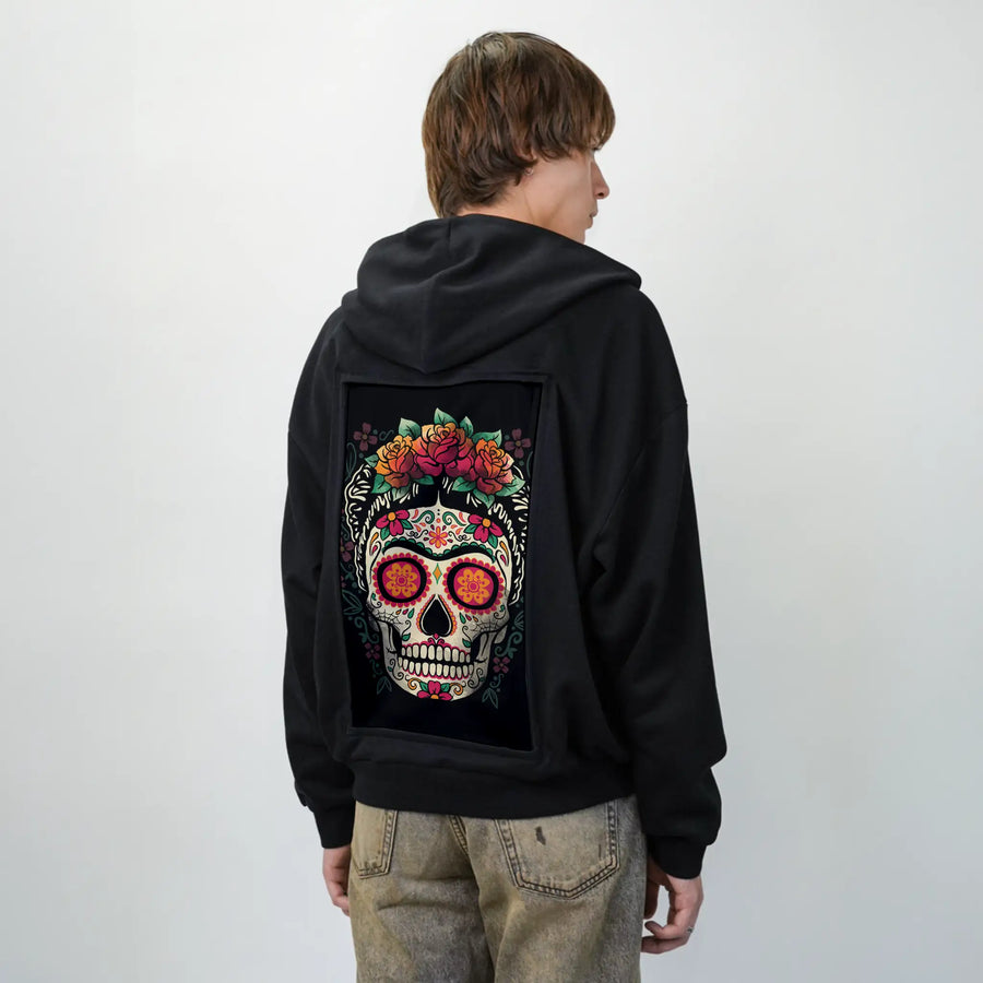 frida patch on male essential zip hoodie in after hours