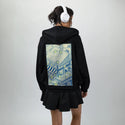 froghotel patch on female essential zip hoodie in after hours