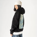 froghotel patch on female retro cord hoodie in onyx